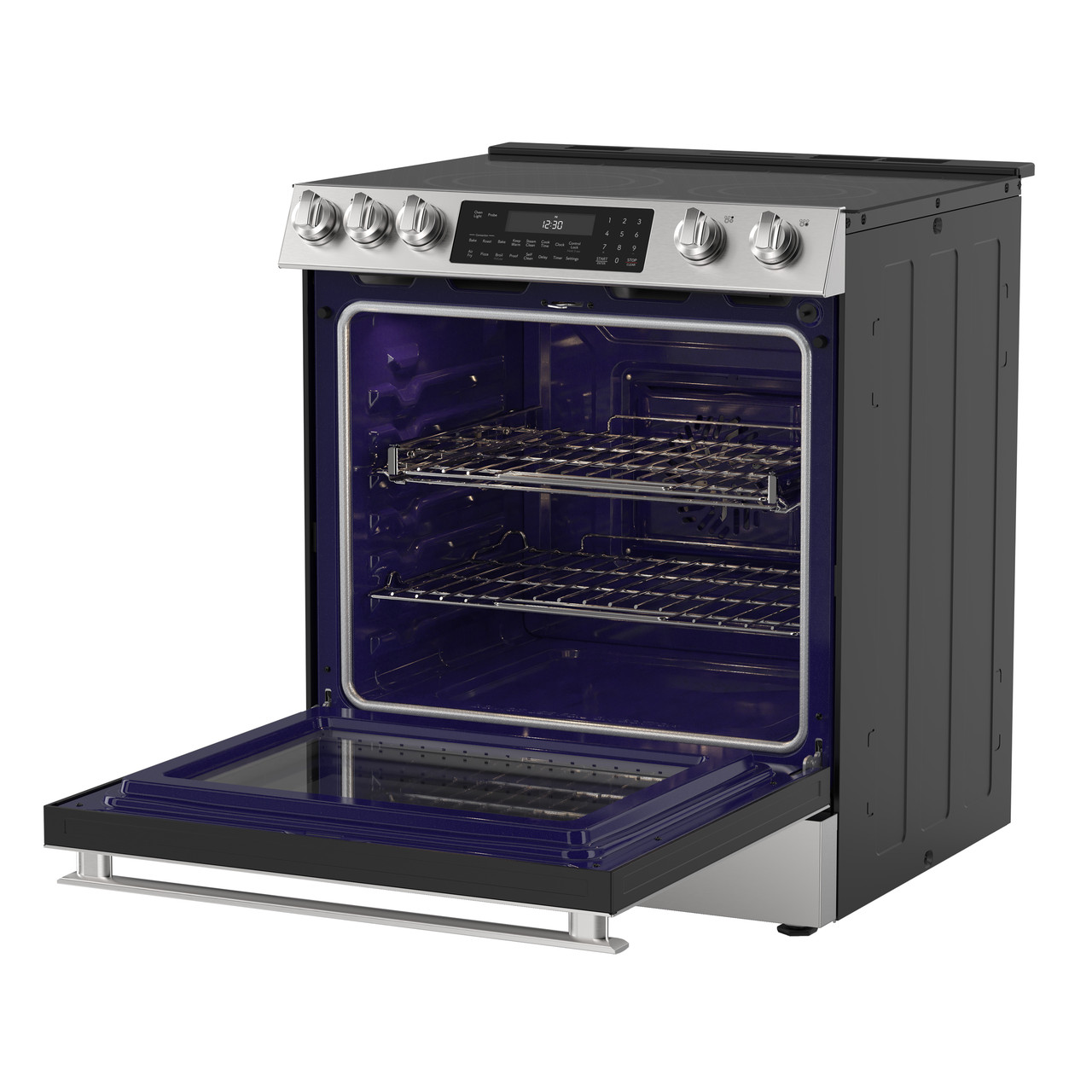 SSR3076SNS 6.3 cu. ft. Slide-in Electric Range 3 Quarter Left Open