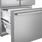 28.9 cu.ft. French 3-Door 36 in. Width Standard Depth Refrigerator with Water Dispenser in Stainless Steel (SJF2955MS) Freezer Drawer Open