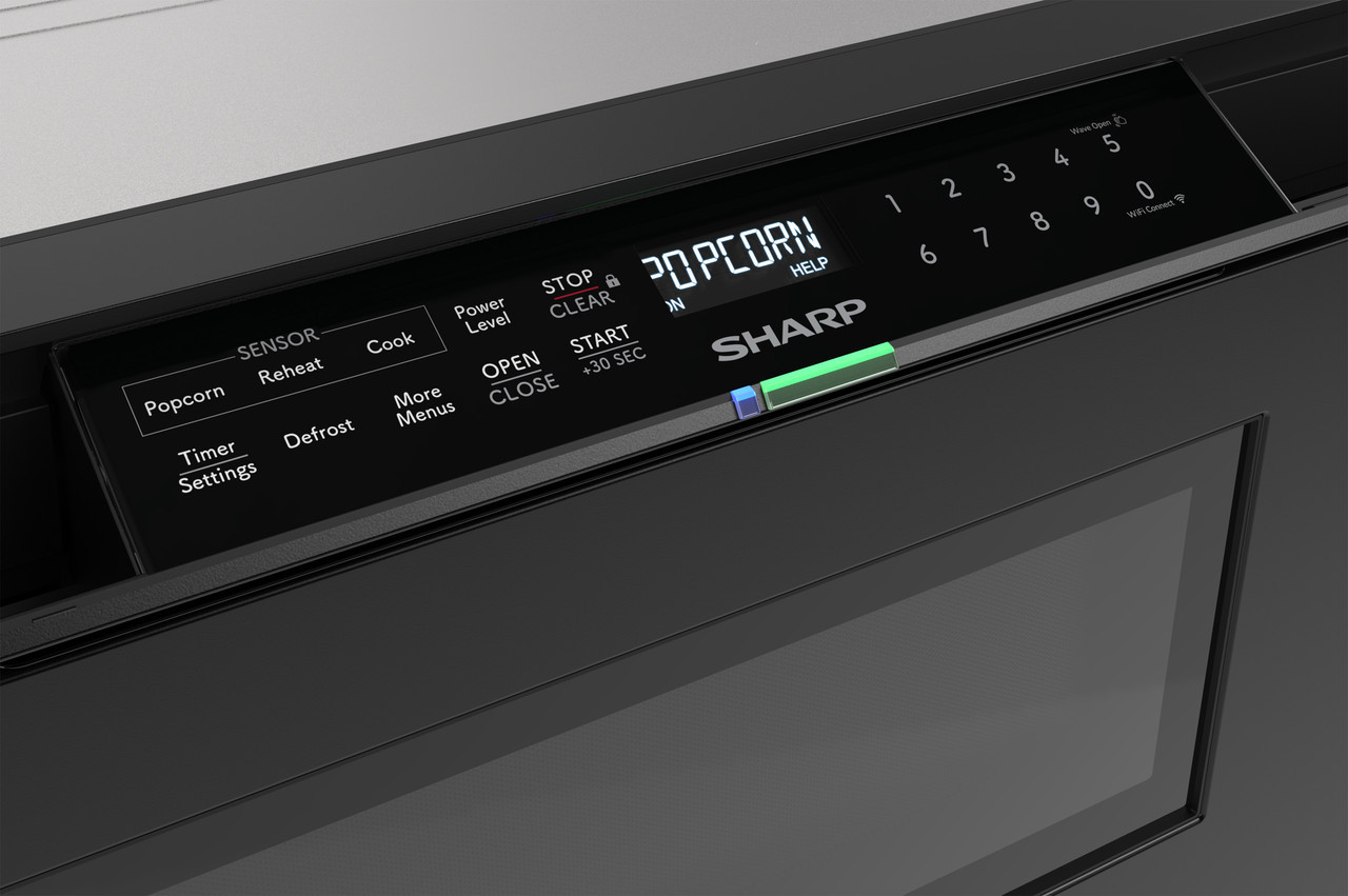 24 in. Smart Microwave Drawer Oven (SMD2479MB) Control Panel Active