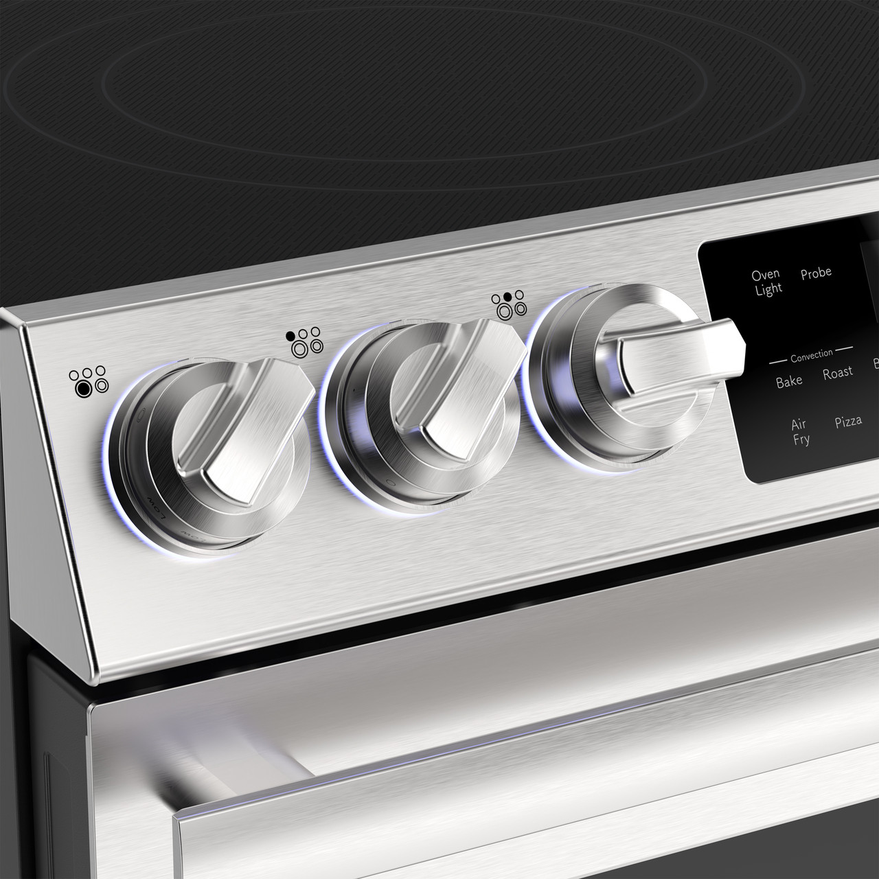 SSR3076SNS 6.3 cu. ft. Slide-in Electric Range Knobs