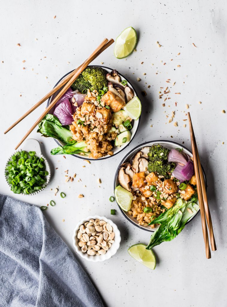 tofu teriyaki with veggies