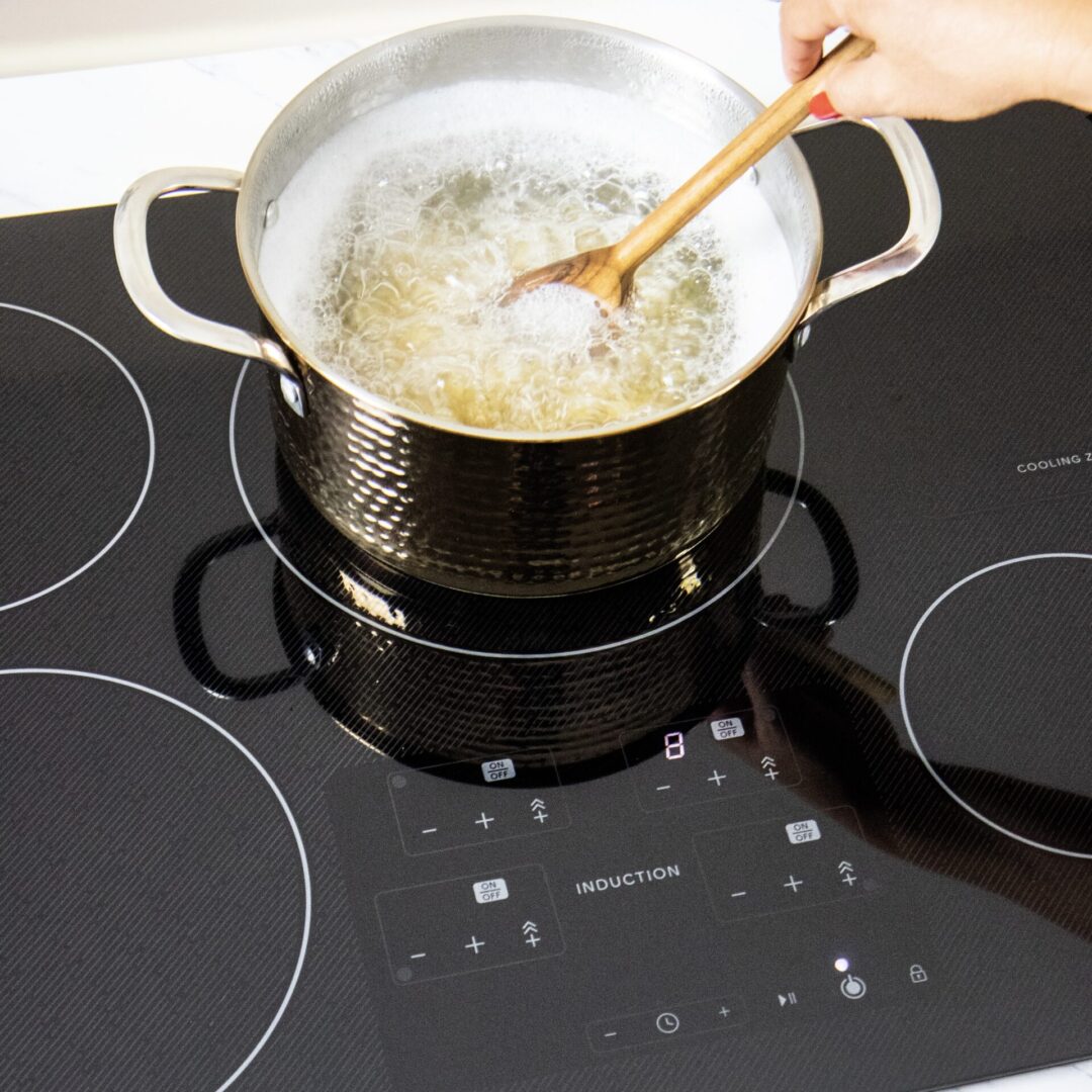 cooktop with pot