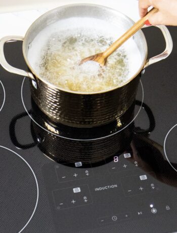 cooktop with pot