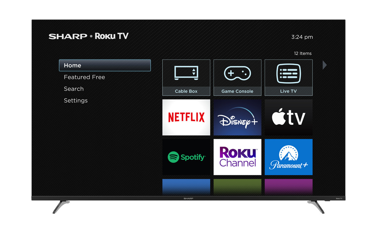 Sharp Roku TV 55" Class 4K Ultra HD with HDR10 (4T-C55El8UR) head on roku