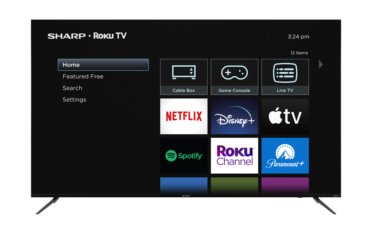Sharp Roku TV 75" Class 4K Ultra HD with HDR10 (4T-C75EL8UR) head on roku