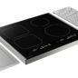 Sharp 24 in. Induction Cooktop (SCH2443GB) angle with option accessories