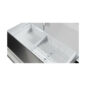 Sharp French 4-Door Counter-Depth Refrigerator (SJG2351FS) – interior view of top freezer drawer