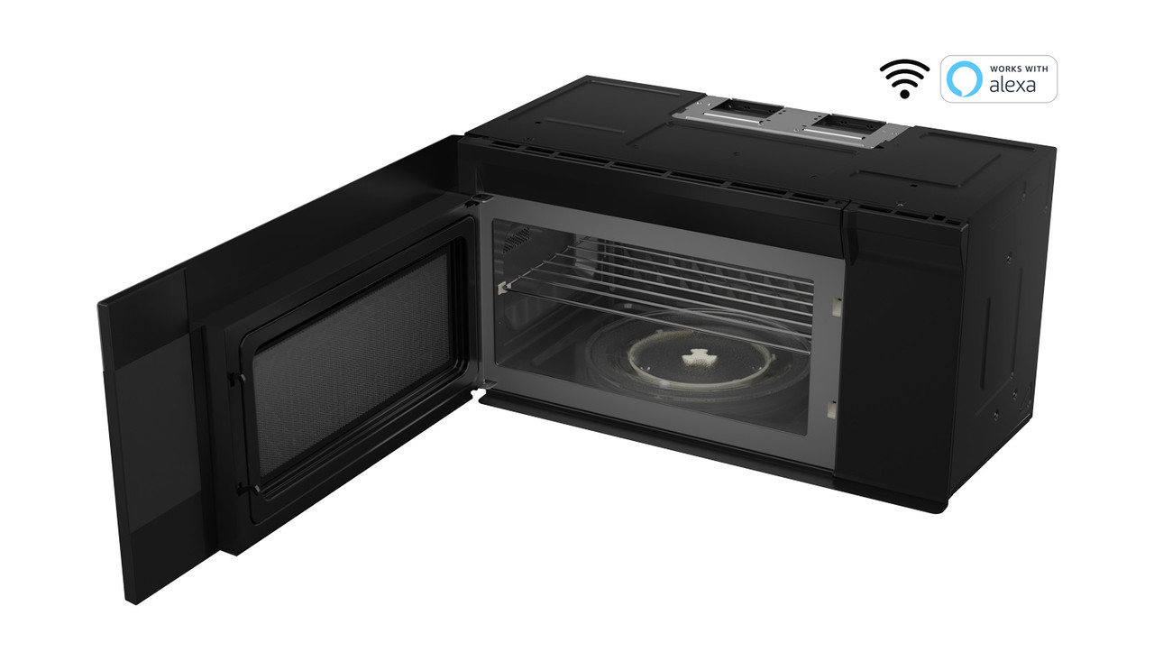 Smart Over-the-Range Microwave Oven (SMO1969JS) open left angle