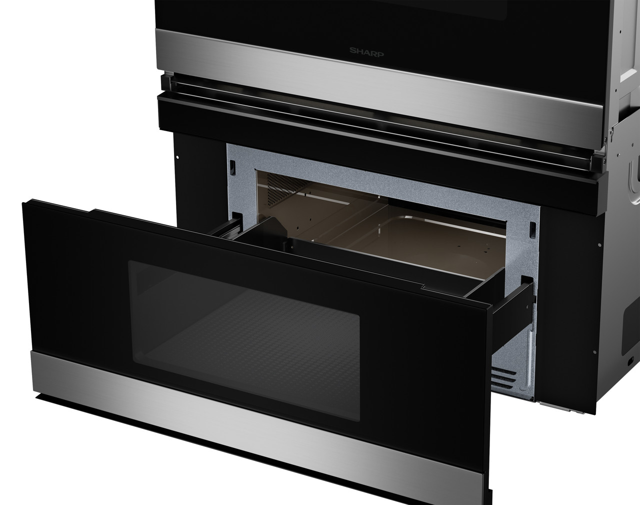 Convection Wall Oven with Microwave Drawer Oven (SWB3085HS) drawer open