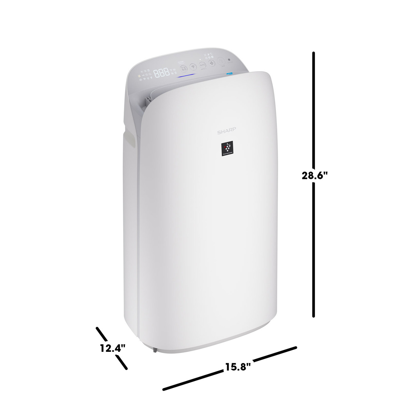 Sharp Plasmacluster Ion Air Purifier with True HEPA + Humidifier (KCP110UW) dimensions