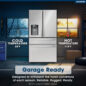French 4-Door Counter-Depth Refrigerator with Water Dispenser (SJG2254FS) Garage Ready Infographic
