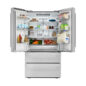 Sharp French 4-Door Counter-Depth Refrigerator (SJG2351FS) head on with food