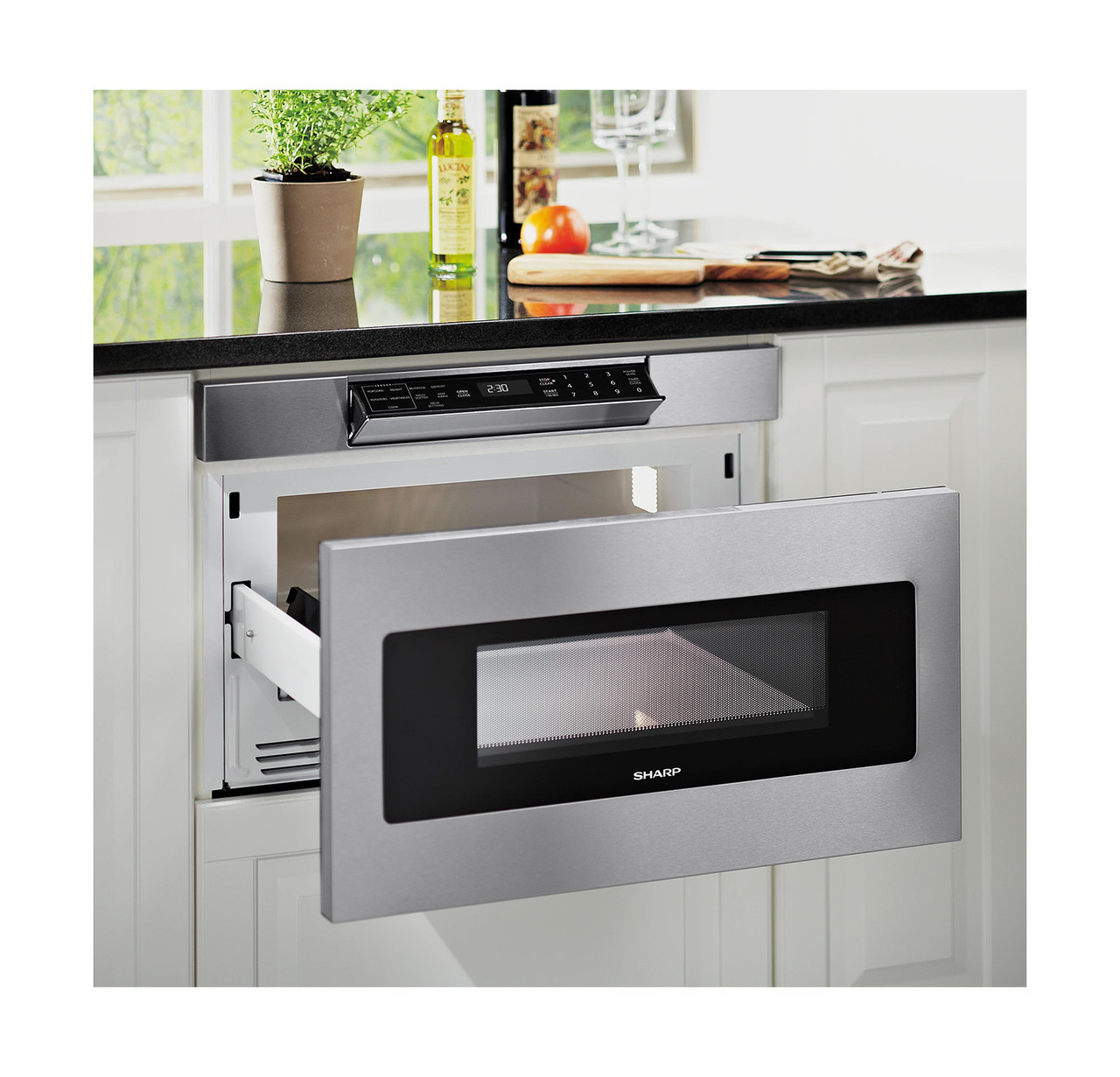 30 in. 1.2 cu. ft. 950W Sharp Stainless Steel Microwave Drawer Oven (SMD3070ASY) lifestyle