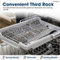 Convenient Third Rack
Convenient third rack provides space for silverware and cooking utensils.
Serving Utensils
Silverware
Cooking Utensils