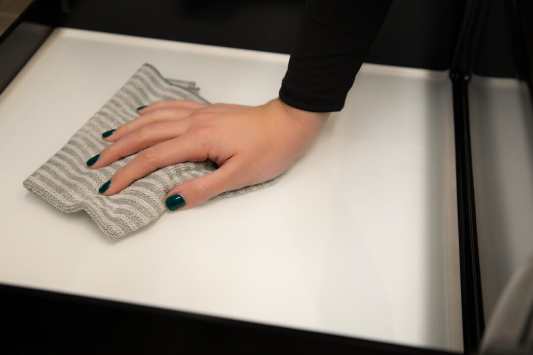 cleaning microwave drawer