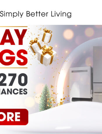 Sharp Holiday Savings promotion. Save up to $270 on select sharp appliances in 2023