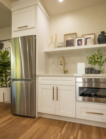 Sharp appliances on Celebrity IOU in a white kitchen