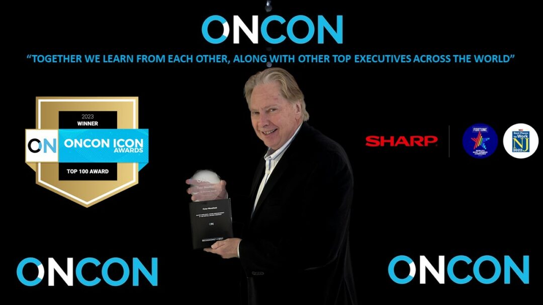 Sharp Sr VP of Sales and Marketing Peter Weedfald won amed a 2023 winner of the ONCON Icon Top 100 award