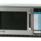 Sharp R22GTF Heavy-Duty 1200 Watt Commercial Microwave Oven – left angle view