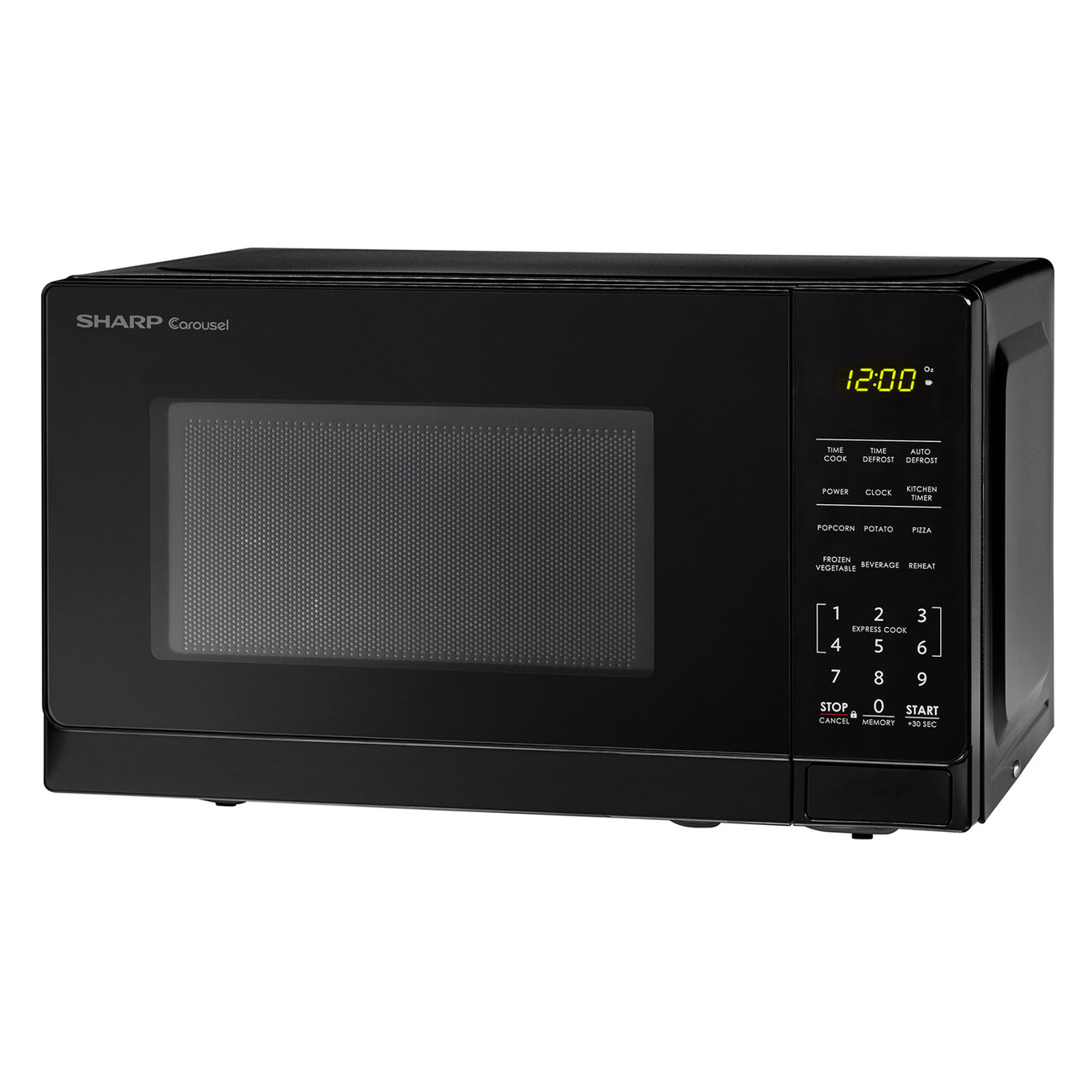 0.7 cu. ft. Sharp Black Countertop Microwave (SMC0710BB) – left angle view