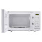 0.7 cu. ft. Sharp White Countertop Microwave (SMC0710BW) – front view with door open