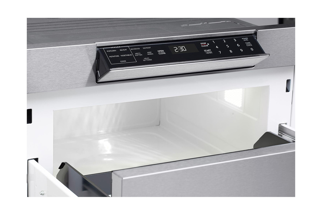Sharp SMD2470ASY 24-inch Stainless Steel Microwave Drawer – hidden control panel