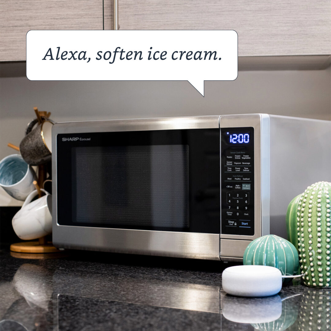 SMC1449 Smart Microwave Alexa Soften ice cream command