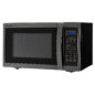 1.4 cu. ft. Sharp Black Stainless Steel Microwave (SMC1452CH) – left angle view