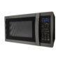 1.4 cu. ft. Sharp Black Stainless Steel Microwave (SMC1452CH) – left side view