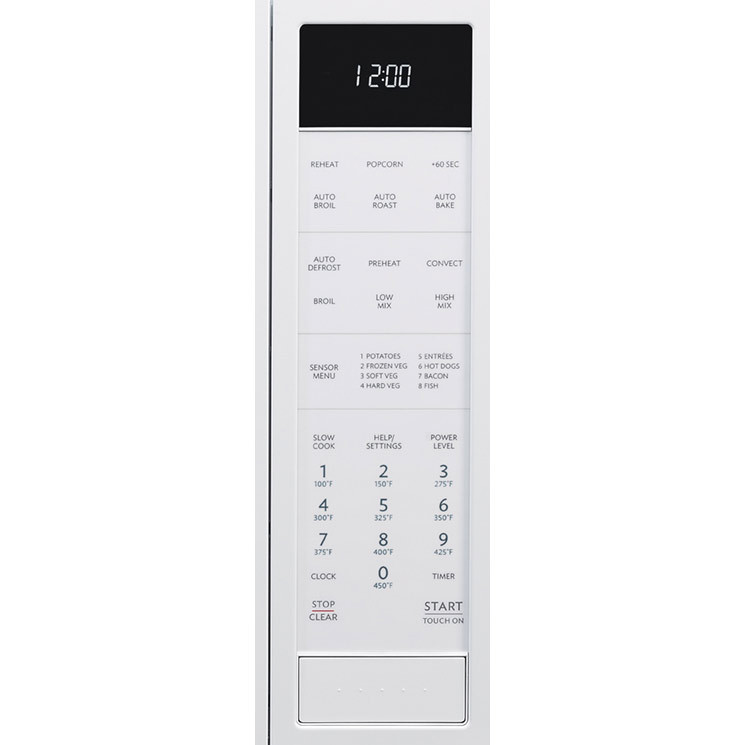 1.5 cu. ft. White Carousel Convection Microwave (SMC1585BW) – control panel