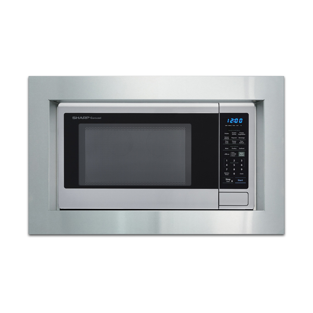 1.8 cu. ft. Sharp Stainless Steel Countertop Microwave (SMC1842CS) – with trim kit