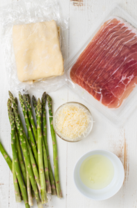 Ingredients for Asparagus Prosciutto Tarts by Sunkissed Kitchen