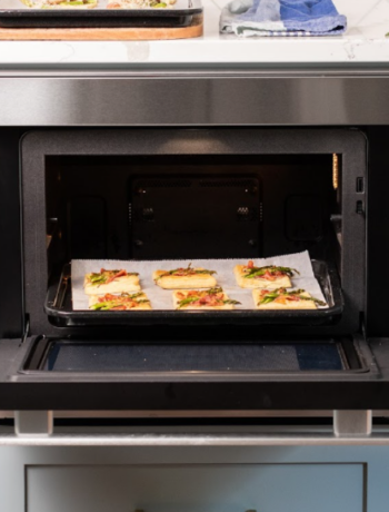 Asparagus Prosciutto Tarts baking in a SHARP Oven