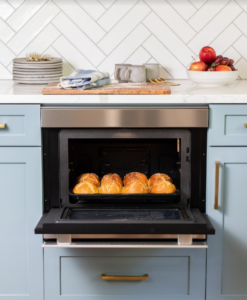 Pretzel rolls baking in the Sharp Oven