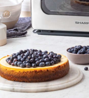 ricotta cheesecake with blueberries