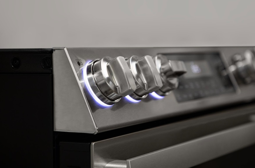 The Sharp 30 in. Electric Convection Slide-In Range with Air Fry (SSR3065JS)