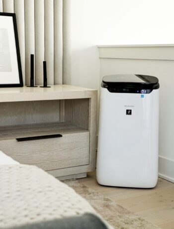 The Sharp Smart Plasmacluster Ion Air Purifier with True HEPA for Extra Large Rooms in the Serenbe model home