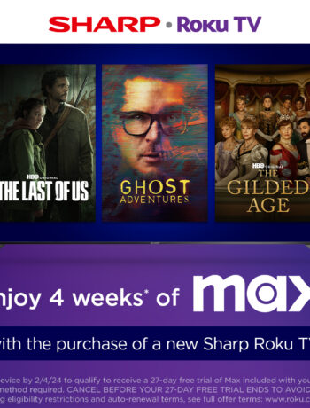 An infographic of the Sharp Roku TV.