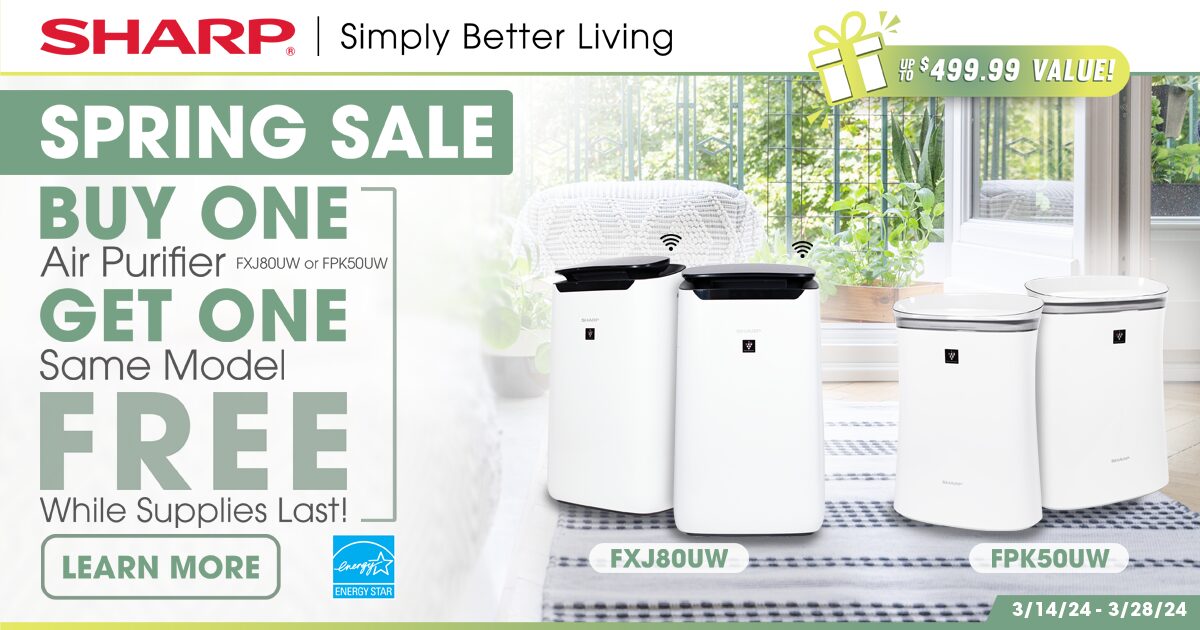 Buy one get one free sharp air purifiers