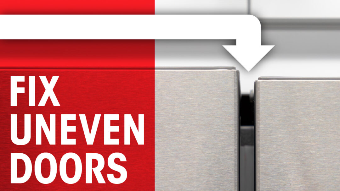 How to fix uneven refrigerator doors
