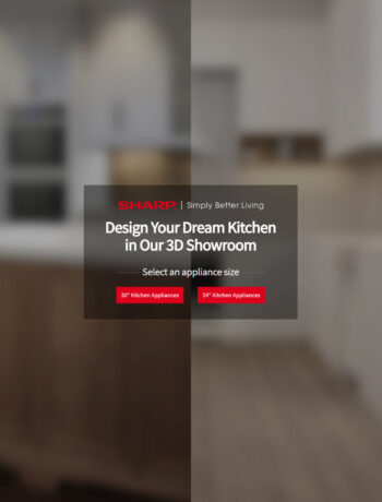 Sharp Virtual Kitchen Showroom with Award Badge for best showroom