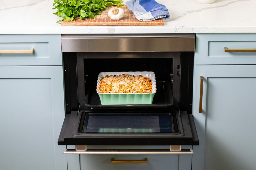 image of a pasta dish in an oven