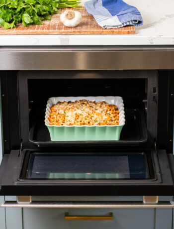 image of a pasta dish in an oven