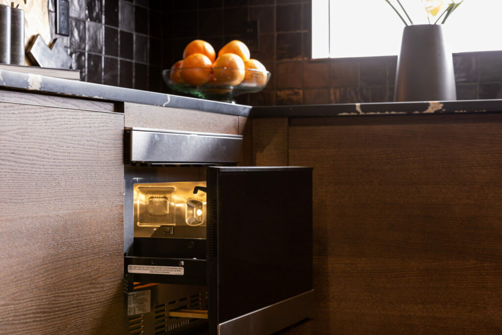 Our Sharp Microwave Drawer Oven (SMD2489ES) featured on HGTV's Celeb IOU.