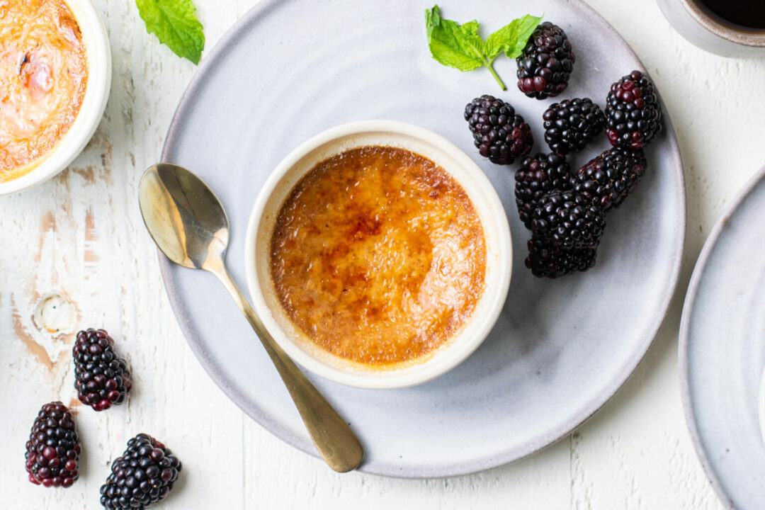 Sunkissed Kitchen's creme brulee recipe cooked in our Sharp SuperSteam+ Built In Wall Oven (SSC2489DS)