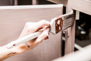 Painting a kitchen cabinet