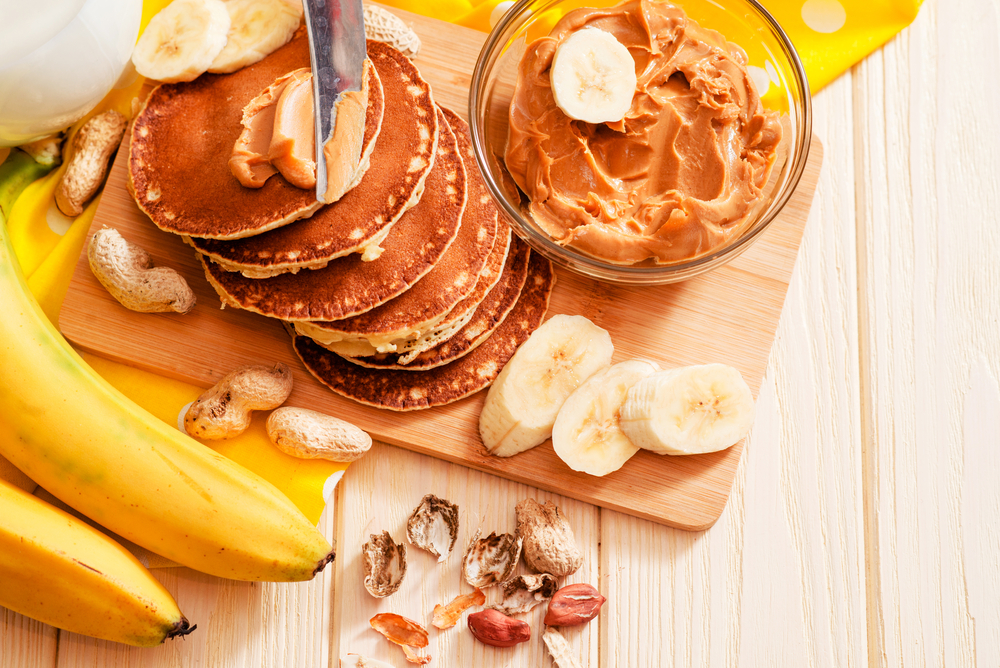 Peanut butter and banana pancakes 