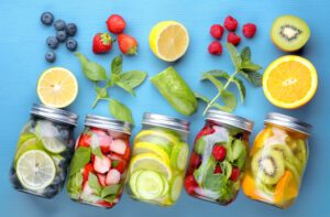 detox water with fruits....